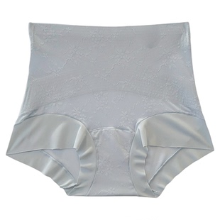 7A抗菌纯棉加长裆部高腰蕾丝冰丝内裤女轻收腹无痕纯欲三角内裤女