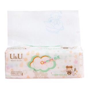 UU纸巾抽纸整箱面巾纸印花婴儿宝宝家用车载餐巾实惠装大号12包