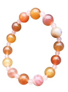 天然玛瑙手串女单圈蜜糖色甜蜜蜜赵露思同款闺蜜玉髓手链新年礼物