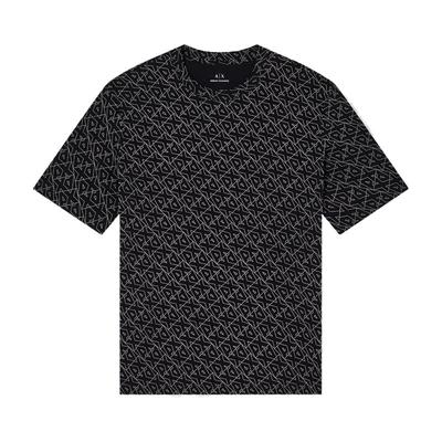 AX/阿玛尼男士纯棉短袖老花T恤