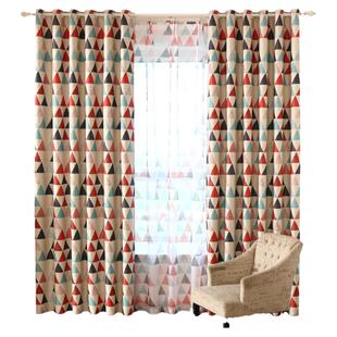 窗帘挂钩全遮光三角形北欧简约现代卧室儿童主卧温馨防晒布2020新