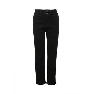 绫致ONLY2025春夏加绒时尚腰链设计高腰直筒牛仔裤女百搭潮流