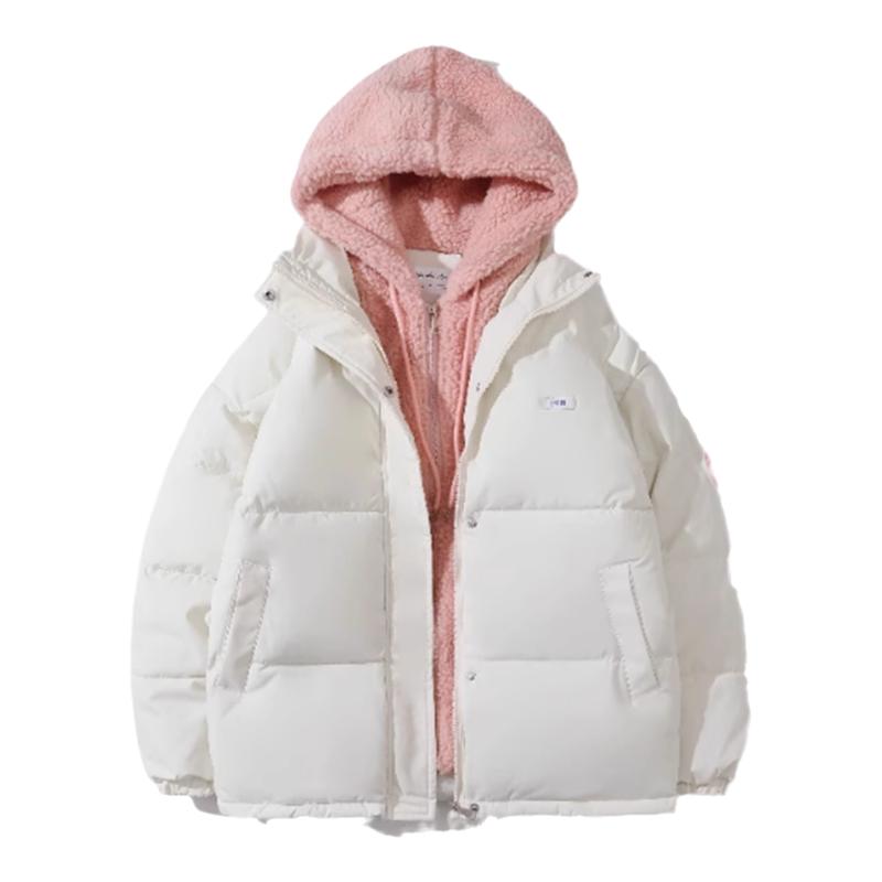羽绒棉服女冬季加厚棉衣oversize潮冬装2025年新款学生假两件棉袄