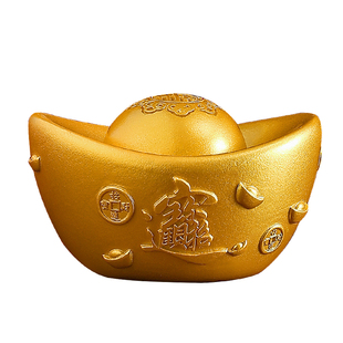 福运仿真金元宝摆件装饰品新年春节桌面布置道具招财摆设伴手礼品