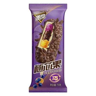 蒙牛随便随芯果冰淇淋蓝莓橙子冰淇淋网红童年冰激凌甜品冰糕批发