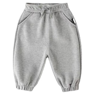 宝宝卡通卫衣春秋新款衣服男童圆领刺绣字母纯白上衣婴儿洋气春装