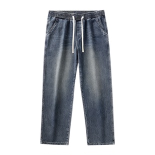 美式复古加长版裤子男高个子2026夏季新款宽松显瘦阔腿牛仔裤男生