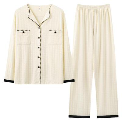 马克公主睡衣女春秋款纯棉2026年新款小香风可外穿家居服长袖套装