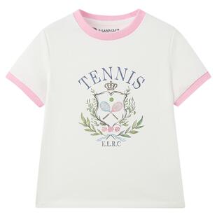 【冰藻泥凉感】eland kids衣恋童装女童T恤26年夏季新品圆领短袖