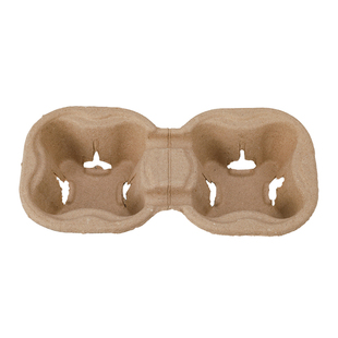 纸浆杯托一次性单双四杯可拆通用加厚加深咖啡奶茶外卖打包可降解