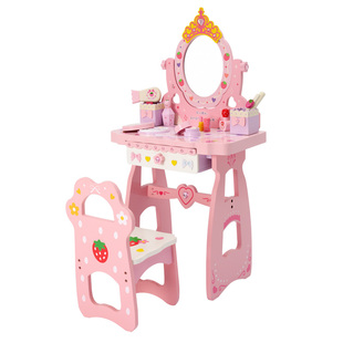 男女孩木制仿真冰淇淋甜筒雪糕屋冰激凌车儿童过家家推车玩具套装