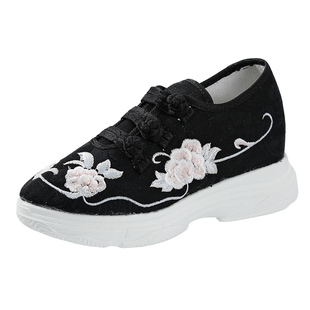 古风运动鞋国风加绒保暖日常汉服鞋子配旗袍鞋布鞋软底女鞋绣花鞋