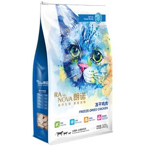 朗诺冻干猫咪零食鸡肉宠物食用成猫幼猫宠物营养肉干食品300g*3袋