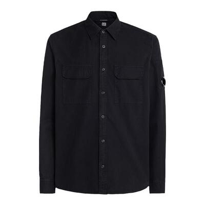 C.P.Company纯色休闲长袖衬衫