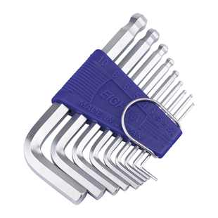 进口百利内六角扳手短平头球头公制加硬螺丝刀套装六棱6角匙扳手