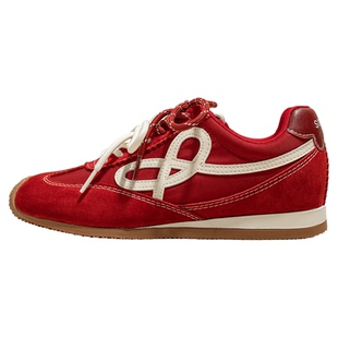 Snowelf女鞋2026新款复古德训鞋春季内增高运动鞋配阔腿裤的鞋子