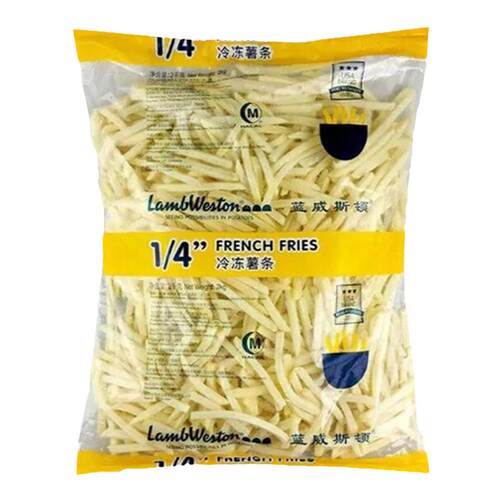 蓝威斯顿LS500薯条1/4直薯条LS308粗3/8薯条2kg/包系列区域内包邮