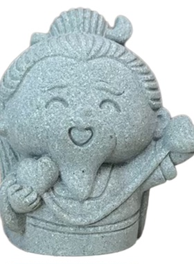 青砂石中式神仙人物月老桌面国潮摆件鱼缸造景迷你茶宠