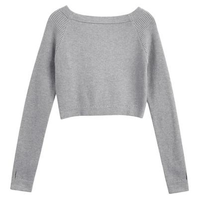 Daydance一字领舞蹈毛衣外套上衣