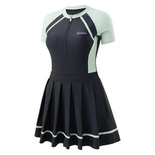 泳衣女款2026新款连体高级感微胖女孩遮肉保守游泳馆专用温泉泳装