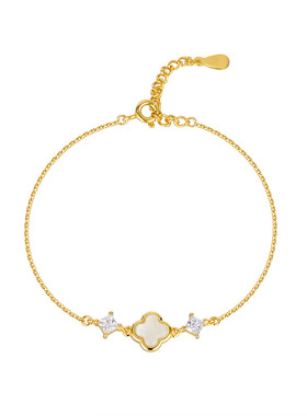 四叶草手链女s925纯银国风感