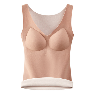 加绒加厚秋冬季保暖背心女