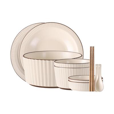 川岛屋碗碟套装家用清新餐具礼盒