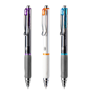 得力六边形战士静音笔按动中性笔st速干顺滑学生考试专用黑笔低重心双球珠碳素未来时空高颜值2025超火签字笔