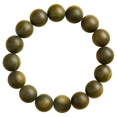 正品旗舰店普陀山好运绿檀手串