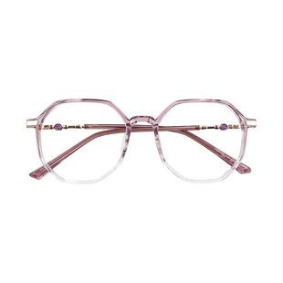 开车专用防远光夜视镜女多边形透明框变色近视眼镜防紫外线墨镜潮