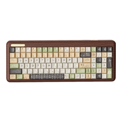 雷咖泽R100胡桃木客制化机械键盘