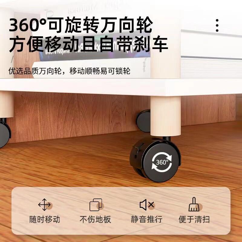 打印机置物架落地放置柜桌下收纳架专用移动带轮影印机置物台小型