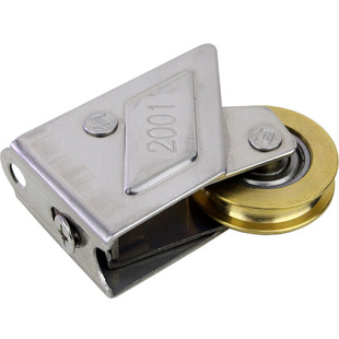 浦恒2001型门窗滑轮 移门轮子不锈钢单铜轮 老式铝合金推拉窗滚轮