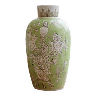 芙菡居品青花瓷手绘花瓶新中式创意陶瓷客厅插花玄关家居摆件