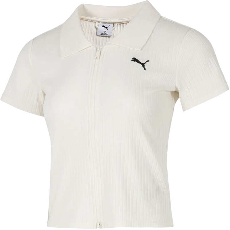 Puma/彪马正品2025女士针织翻领拉链休闲耐穿POLO衫634779-87