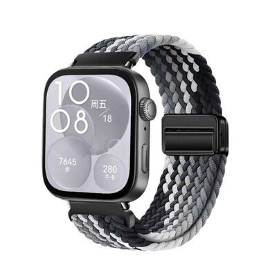 适用华为Watch FIT3手FIT4 pro表带fit2新款编织磁吸腕表fit尼龙回环new智能运动三代手环男女新款链替换腕带