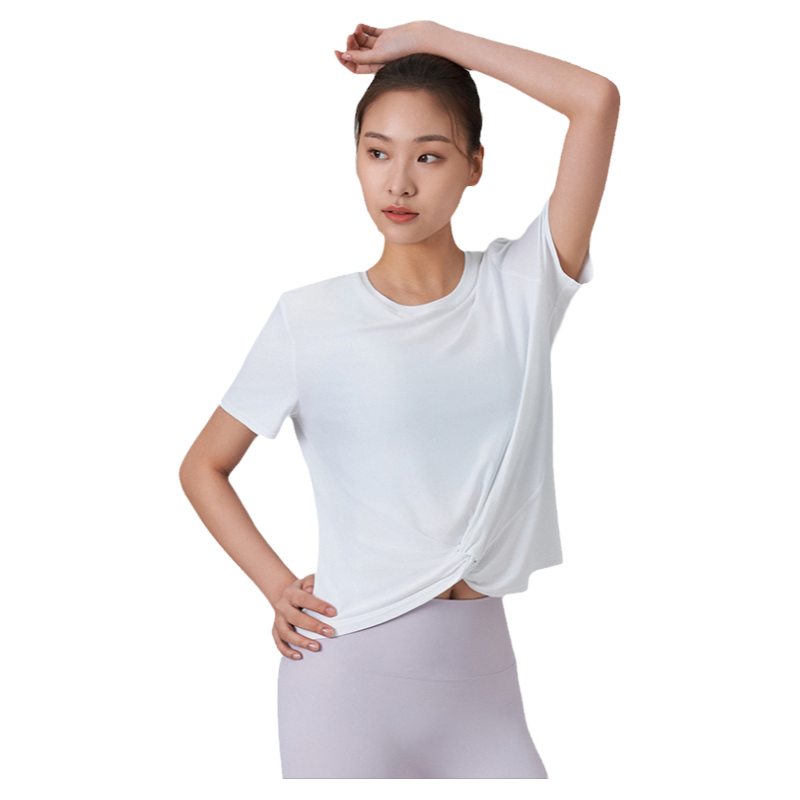 【吸精显瘦】dayafterday百搭宽松扭结轻薄透气速干短袖运动T恤