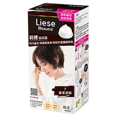 花王莉婕泡泡染发剂遮白发染发膏
