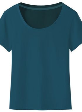 适中纯棉女简约短袖宽松