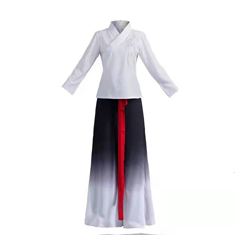 中国风扇子舞万疆舞蹈演出服古典舞练功服女成人飘逸现代舞蹈服装