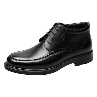 金利来冬季新款加绒保暖皮鞋皮靴