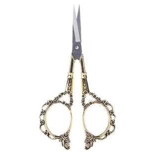 美甲小剪刀贴纸金银线饰品剪子鹤形锋利耐用高端美甲复古工具用品