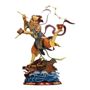 纯铜魁星像站鳌独头魁星踢斗文魁家用客厅供奉工艺品大魁星君摆件