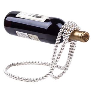 珍珠项链悬浮红酒架创意家居酒柜桌面装饰品酒吧台轻奢风摆件礼物