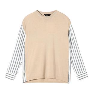 【不退不换】 澳洲EasyCare超细美利奴羊毛 进口桑村衬衫袖针织衫