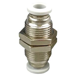 气动穿板直通接头外螺纹串板隔板PM-4 6 8 10 12 14 16PU气管快插