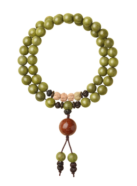 【天猫热销】天然绿檀木手串男女