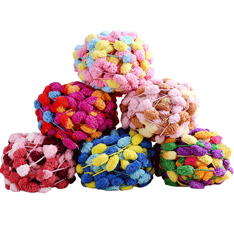 球球线编织盖毯线毛线