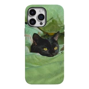 粘人精~绿被窝猫咪适用iPhone16/15pro手机壳华为pura70菲林小米13苹果14红米k60软vivoS19硬iqooneo9畅享60