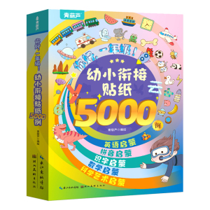 阅森林 幼小衔接贴纸5000例 儿童思维逻辑游戏训练全脑开发幼儿园益智早教启蒙认知书0-2-3-4-5到6岁宝宝贴贴画粘贴纸果冻贴纸书